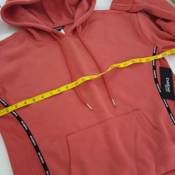 Bebe Mini Logo Tape Ribbed Insert Hoodie NWT - Picture 6 of 16